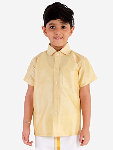 Image of VASTRAMAY Boy's Silk Blend Classic Shirt