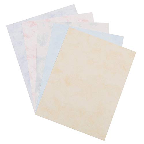 Pacon Card Stock, Marble Assortment, 5 Colors, 8-1/2