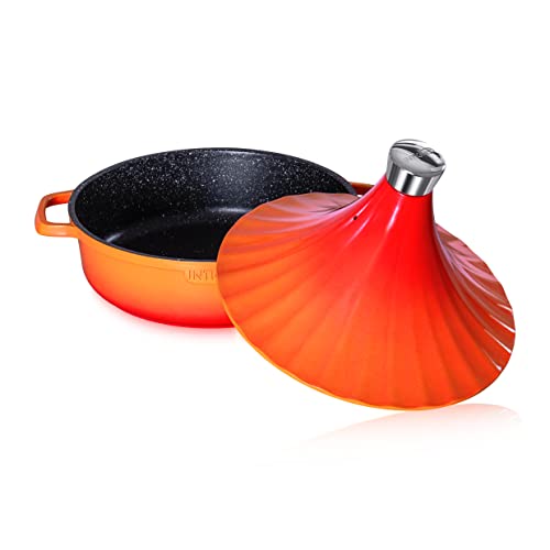 INTIGNIS Tagine-Topf Marokkanisch - Backofenfestes Tajine-Induktionsgefäß - Aluminium Antihaft-Tajin-Topf - 28cm - 4.43… - Image 8