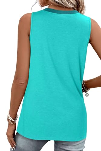KISSMODA Womens Boho Tops for Summer Sleeveless Tanks Loose Fit Casual Blouse Daily Shirts for Leggings (S-3XL)