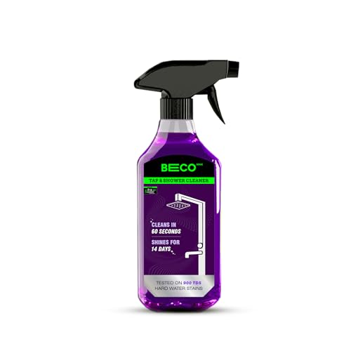 Image of Beco Tap-Shower & Limescale Remover -500 ml | Descaler Liquid | Instantly Removes Stains | Cleans in 60 seconds | Non-Toxic | Max Shine | Suitable for Bathroom, Taps, Showers,Tiles, Mirrors