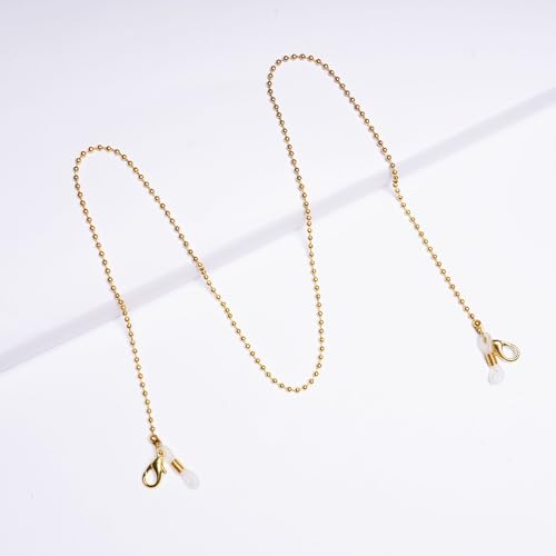 Image of Unisex Specs Holder Hook & Loop Anit Slip Eyewear Lanyard Metal Strap Chain