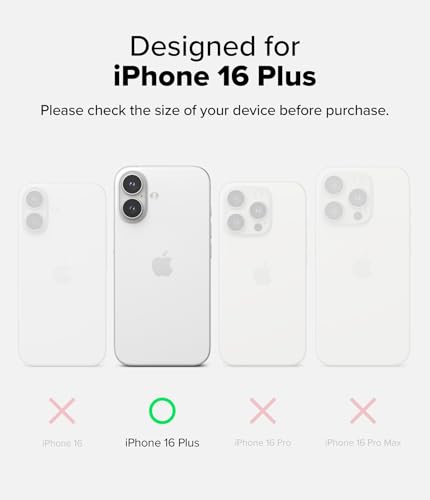 Image of Ringke Onyx Compatible with iPhone 16 Plus Case Cover Rugged Flexible Durable Anti-Slip TPU Protection Shockproof iPhone 16 Plus Back Cover - Black