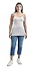 Emmalise Clothing Women's Basic Casual Plain Long Camisole Cami Top Tank, White, X-Large