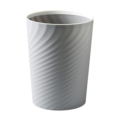 Caneca de basura de plástico gris para cocina SECFOU