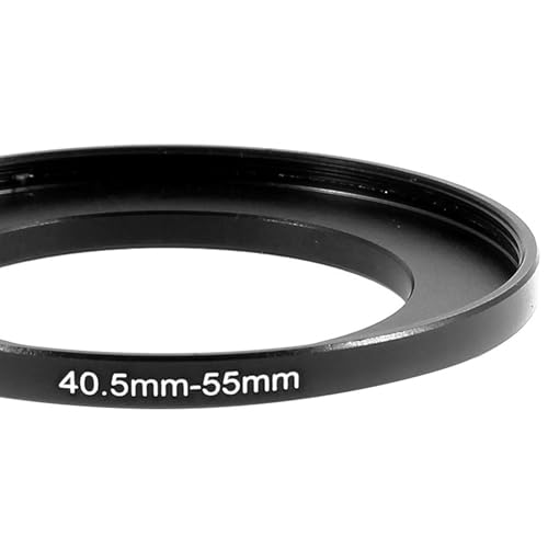 Anillo Adaptador Metálico Step Up uxcell de 40,5 mm a 55 mm para Cámara, Rosca Macho 40,5 mm y Hembra 55 mm, Negro miniatura 4