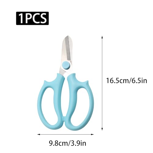 Tijeras florales azules para podar tallos de flores miniatura 2