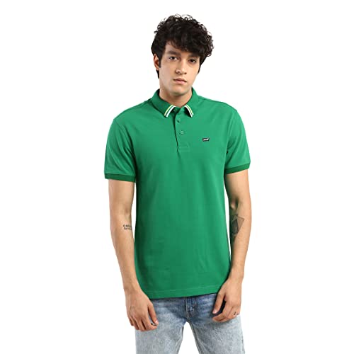 Image of Levi's Men's Cotton Regular Fit Solid Polo T-Shirt