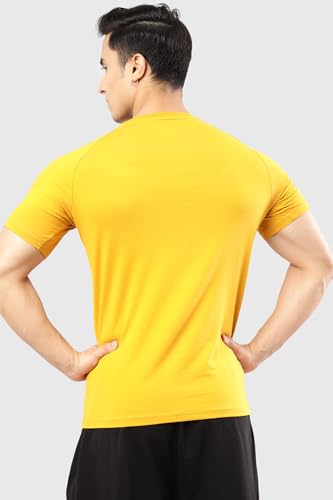 Image of FUAARK Men's Solid Slim Fit Sports Gym T-Shirt