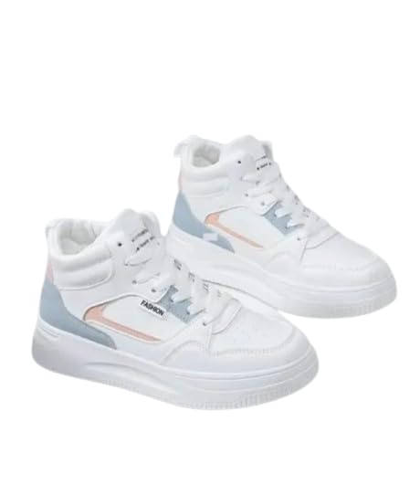 DENSU High top Sneakers Casual Boot Shoes Womens and Girls (SEFONY_WHT_5) (B0D5YN8YRB) Amazon Price History, Amazon Price Tracker