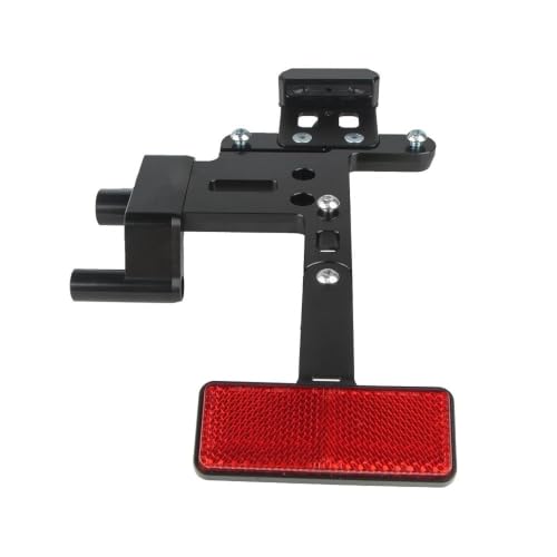 Support de plaque d'immatriculation réglable moto avec protection nocturne