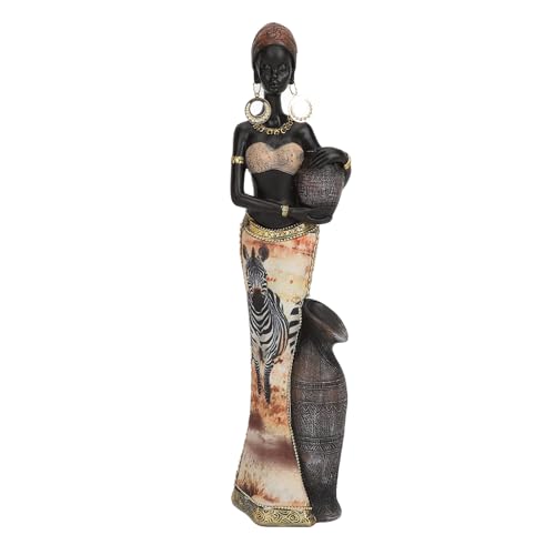 Estatua Africana de Resina Hecha a Mano Tissting 31.8 cm