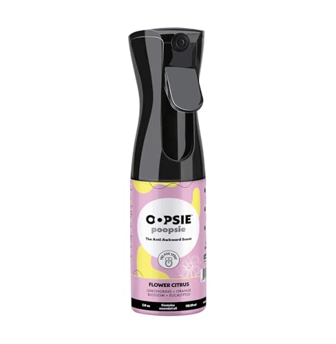 Pre GO toilet spray, discreet & portable original odor deodorizer scents. Perfect for purses, pockets and backpacks. Pre-poo spray to use on the go 5 Oz bottle Flower Citrus