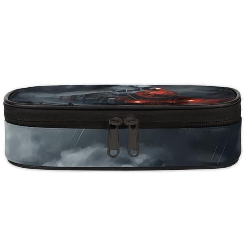 Image of Train Big Capacity Pencil Case Pencil Pouch with Zipper, Pen Marker Stationery Bag Art Supply Storage Organizer Box Portable Stationery Storage Bag Pen Holder for Boys Girls
