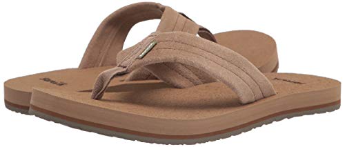 Sanuk Beer Cozy Stacker Suede Tan 9 D (M) #TOP6