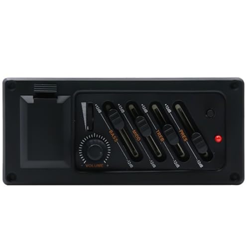 ギターピックアップ 4バンドギターピックアップ エレキギターイコライザー ボリュームコントロール プリアンプ アンプ