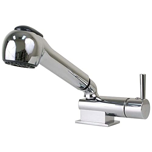 Scandvik 14410P Minimalistic Pull Out Shower Mixer with Chrome ABS Sprayer Handle & 5' Chrome Hose