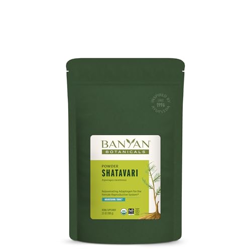 Banyan Botanicals Shatavari Powder, USDA Organic, Spice Jar, Asparagus Racemosus, Rejuvenative for Vata and Pitta that Promotes Vitality and Strength.