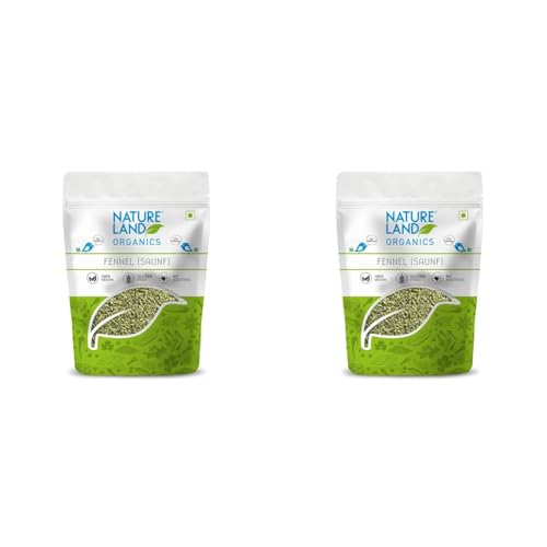Image of NATURELAND ORGANICS Fresh Fennel (Saunf) 100 gm - Organic Saunf (Pack of 2)