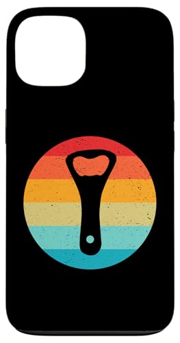Coque pour iPhone 13 Décapsuleur en forme de silhouette de coucher de soleil rétro vintage années 80 vieilli