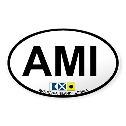 CafePress Anna Maria Island Map Design. Oval Car Bumper Sticker