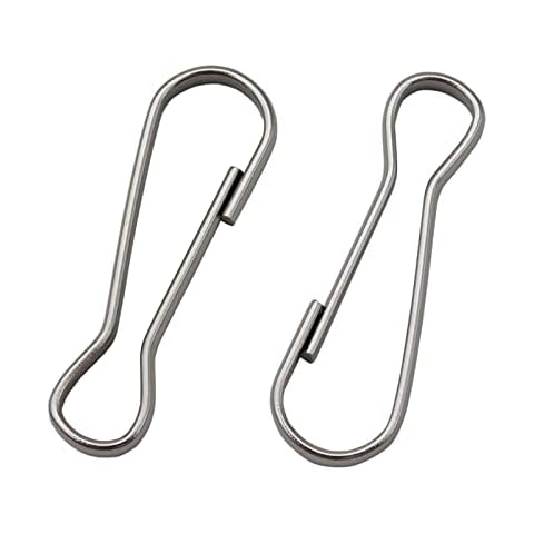 LYECUN 12Pcs Flag Pole Clip Snap Hooks, 304 Stainless Steel Spring Snap Hooks, 1.58 inch Lanyard Snap Clip Hooks, Keychain Cover