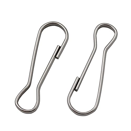 LYECUN 12Pcs Flag Pole Clip Snap Hooks 304 Stainless Steel Spring Hook for Flagpole Accessories Hanging Bird Feeders Keychain (1.58inch)