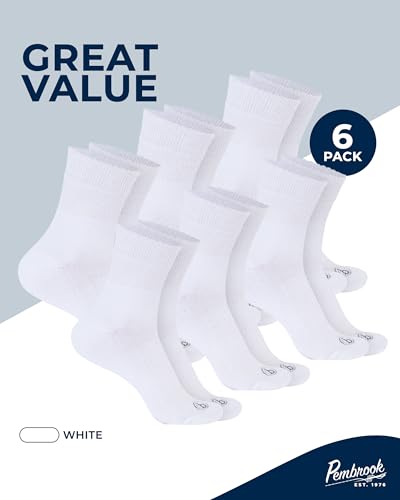 Image of Pembrook Bamboo Viscose Diabetic Socks for Women & Men - 6 Pairs | Breathable Wide Non Binding Plus Size Socks | Loose Fit