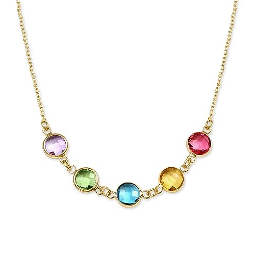 Birthstone Necklace for Mom, Women...