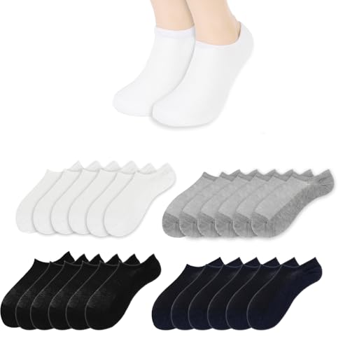 MERCURY TEXTIL- 12 Pares de Calcetines Pinkies Unisex Tobilleros Transpirables, Respirable Calcetines Antideslizantes Invisibles para Mujer y Hombre. (35-40, Surtido (12 Pares))