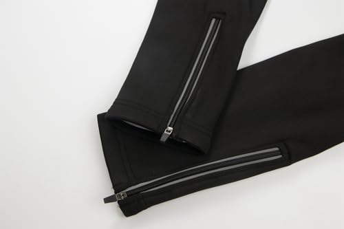 CR Winter Camisa de ciclismo masculina de lã térmica com bolso com zíper + calça de babador acolchoa