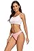 voenxe Seamless Women Underwear Thongs,No Show Ladies Thong,Invisible No Line Breathable Comfortable Panties Undies,Womens No Seam Soft Wide Gusset Tanga,Legging Underpants for Woman 5-Pack