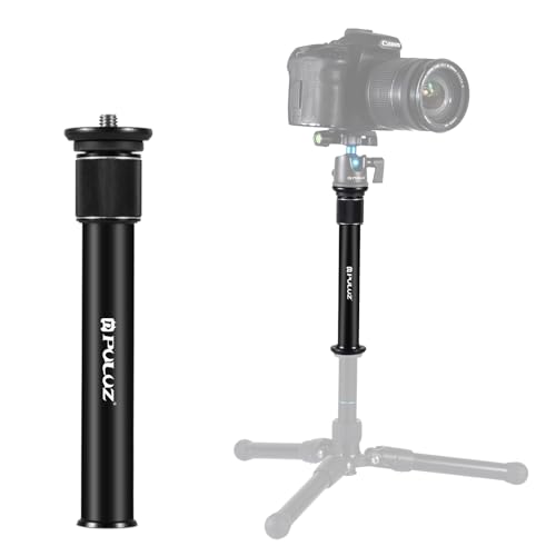 PULUZ Stativverlängerung, 31cm Tripod Extension, Kamera Stativ Verlängerung mit 1/4 Zoll Schraube & 3/8 Zoll Schraube Adapter für DSLR- und SLR-Kameras