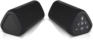 OontZ Angle 3 Ultra (4th Gen) Waterproof 5.0 Bluetooth Speaker, Two Speaker Edition, 14 Watts, Hi-Quality Sound & Bass, 100 Ft Wireless Range, Bluetooth Speakers by Cambridge SoundWorks (Black)