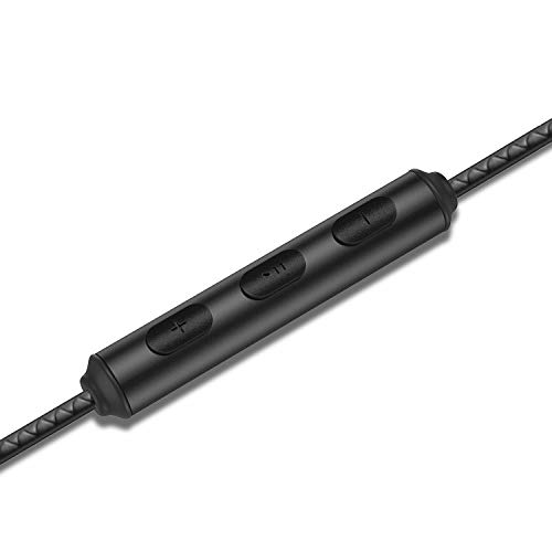 Ludos Clamor Wired Earbuds In Ear, Noise Isolating Headphones With Microphone, 3.5Mm Jack Plug, Mic And Volume Control, Memory Foam, Deep Bass, Tangle-Free Cord - Black #TOP7