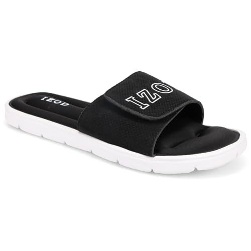 IZOD Men's Large Size Memory Foam Slides