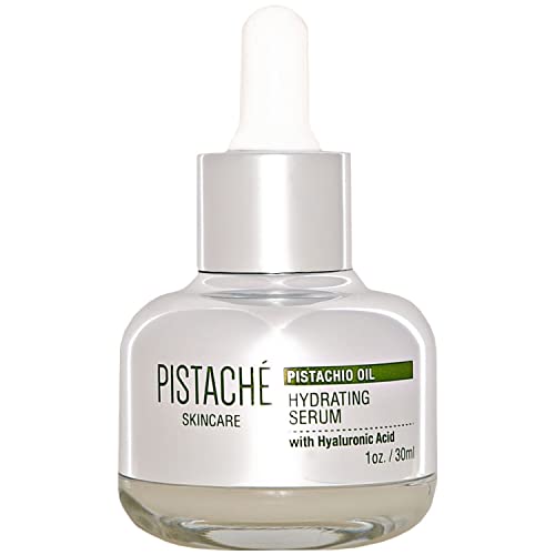 Pistaché Skincare Pistachio Oil Face Serum with Hyaluronic Acid + Hydrates and Nourishes + Vitamin E + Antioxidant Protection + Clear Healthy Complexion, 1.0 oz
