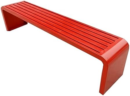 Backless Metal Garden Bench, Outdoor Patio Seating for 2-3 People, Ideal for Park & Lawn, Stylish Black Couch, Durable Furniture for Indoors & Outdoors (59.1in)