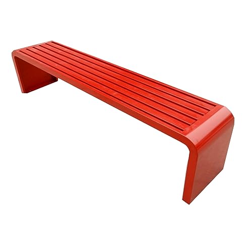 Gartenbank mit Metallbeinen, rustikale Esszimmerbank aus Beton in...