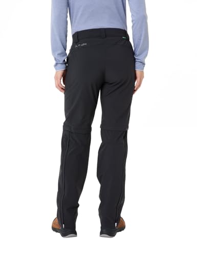 VAUDE Wanderhose Damen Zip-Off Farley Stretch III, wasserdichte Outdoorhose Stretch, atmungsaktive Trekkinghose mit Gummizug, komfortabel, Winddicht & schnelltrocknend