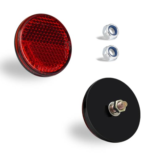 polarmotor catadioptre moto 44mm catadioptre homologué Avec vis Circulaire rouge