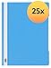 Produktbild ELBA 100800016 Schnellhefter 25er Pack A4 aus PVC für DIN A4-Blätter mit Greifausschnitt am Rückendeckel, hellblau