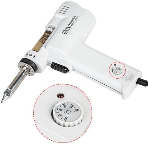 Bomba Desoldadora Eléctrica S-993A y Aspirador de Estaño, Pistola 2 en 1 con Temperatura Ajustable 350°C-450°C, Doble Voltaje 110V/220V para Reparación Rápida de Electrónica y PCB