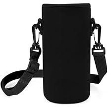 Linkidea Water Bottle Carrier with Strap Compatible with Simple Modern Summit Collection 32oz, Hydro Flask Wide Mouth, Waterbottle Sling Bag Holder with Shoulder Strap Black