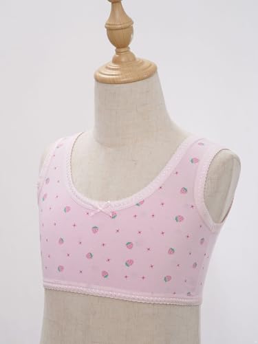JEATHA Girls' Training Bra Sports Crop Tops Sleeveless Cotton Wide Shoulder Strap Camisole Cropped Undershirts2