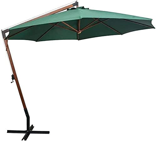 Tonpop Sombrillas para Patio Sombrilla para Exteriores Sombrilla para Césped Terraza Sombrilla para Mesa de Mercado, Utilizado para Jardín, Césped, Terraza, Patio Trasero y Piscina,Verde 350Cm Poste