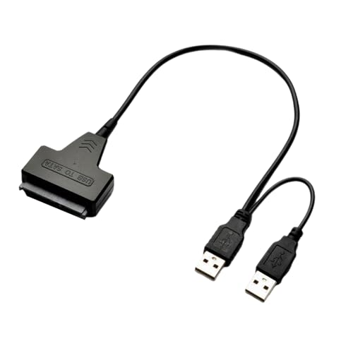Cable SATA 2.5" a USB con Adaptador de Corriente y LEDs