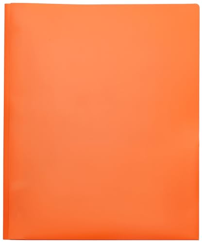 Image of Amazon Basics Heavy Duty Plastic Folders with 2 Pockets for Documents, Letter Size Paper, School Supplies Organization, Assorted Colors, Pack of 24