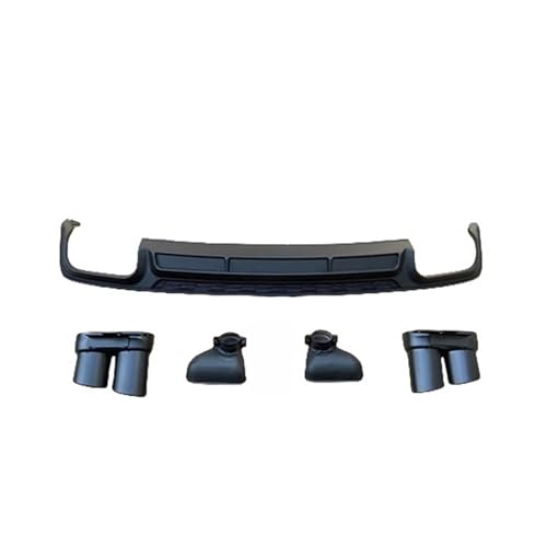 ABSリアバンパーリアリップスポイラー&排気口Audi C8 A6 S6 2019 2020 2021 PPバンパーディフューザー車改造アクセサリー対応(Style 2)