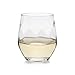 Üllo Aer Crystal Stemless Wine Glasses with Aerating Swirl Design for Enhanced Flavor, Clear, Set of 4